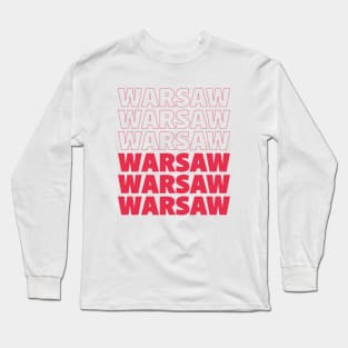 Warsaw typography Long Sleeve T-Shirt